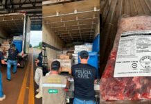 Mais de uma tonelada de carne estragada que iria para merenda escolar é apreendida em MS